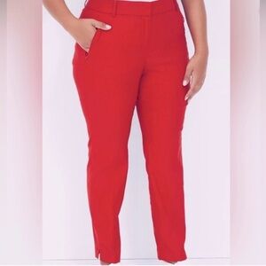 Lane Bryant THE ALLIE SKINNY ANKLE Dress Pant Plus Size 20 Red